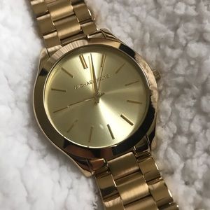 Michael Kors Slim Runway Gold-Tone Watch